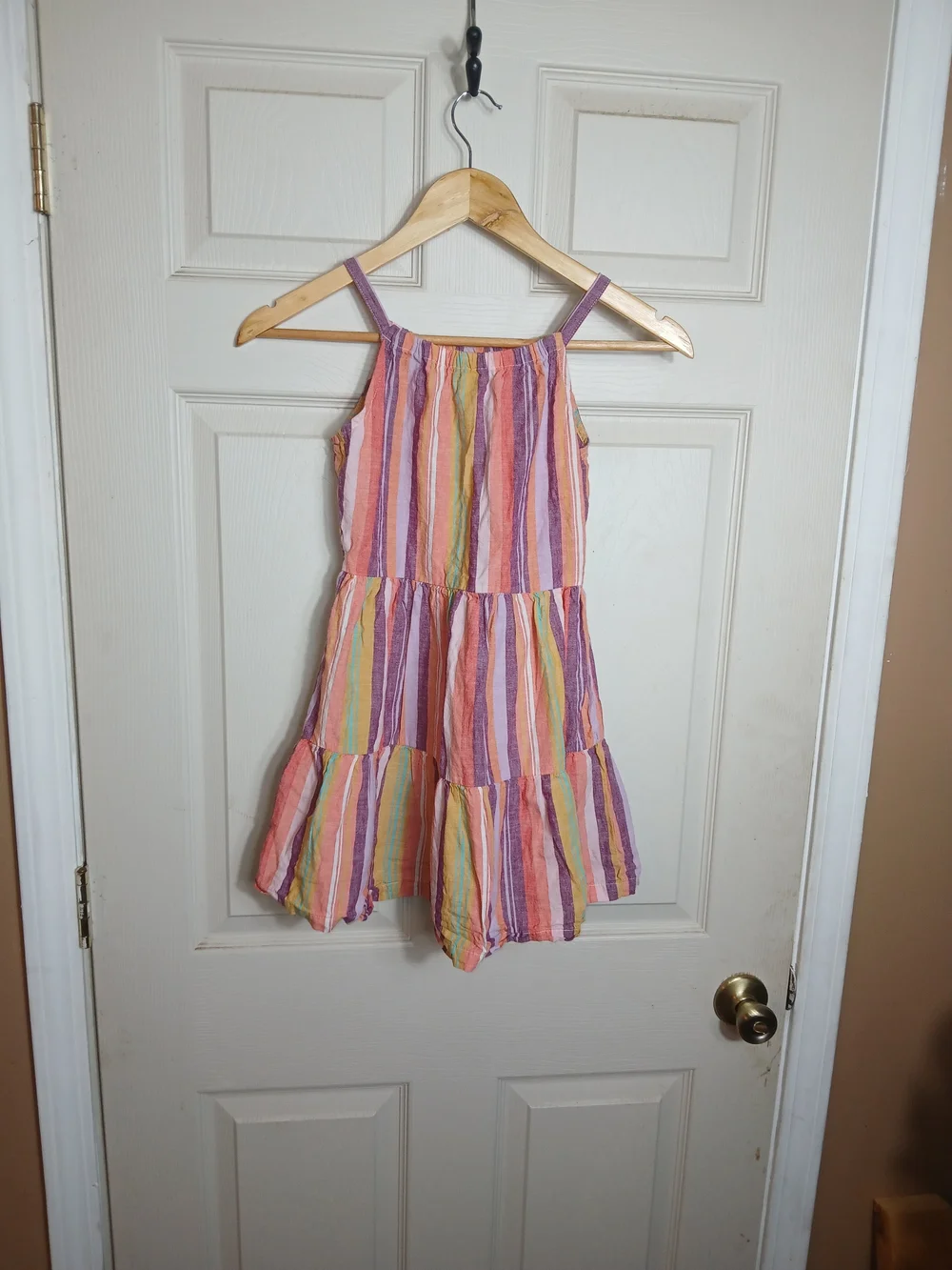 Carter's Girls' Striped Tiered Sundress - Pink, Purple, Yellow